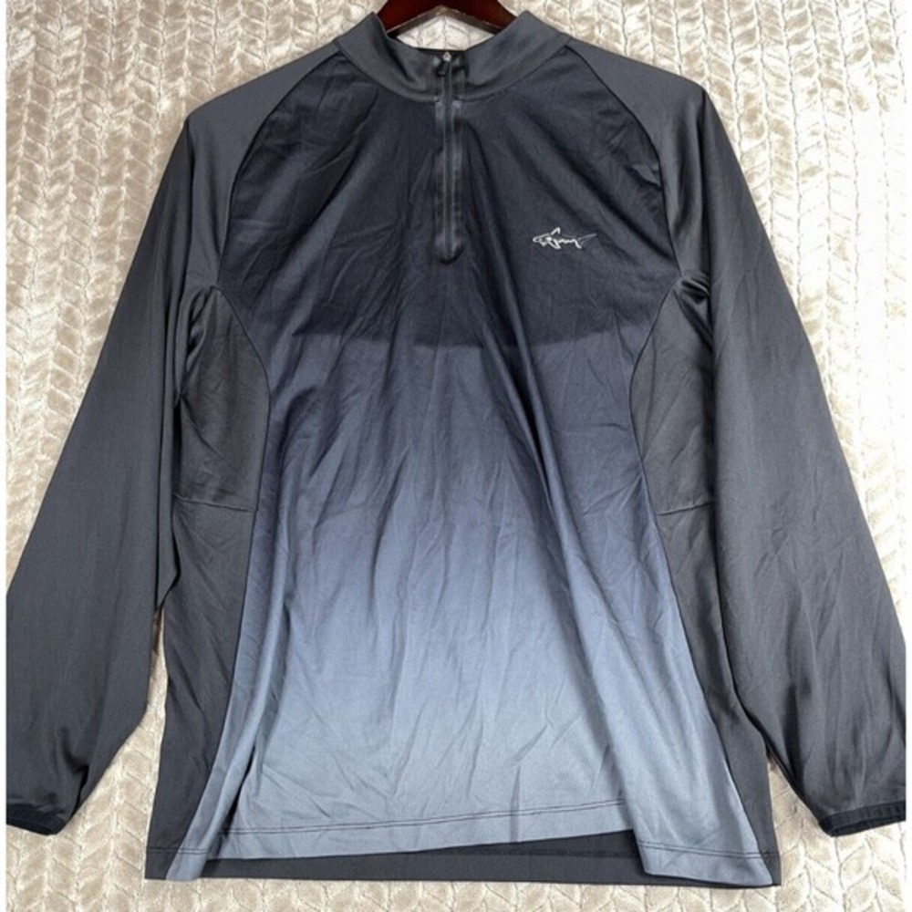 Greg Norman 1/4 Zip Shirt Mens L Black